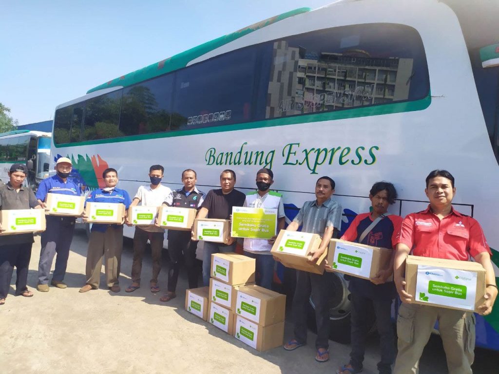 Tim Cita Sehat menyalurkan bantuan sembako untuk para sopir bus dari 4 (empat) titik PO bus yakni Bandung Express, Satria Perkasa, Jaya Mandiri dan DEM Holiday yang tak mendapatkan penghasilan selama penerapan aturan dilarang mudik