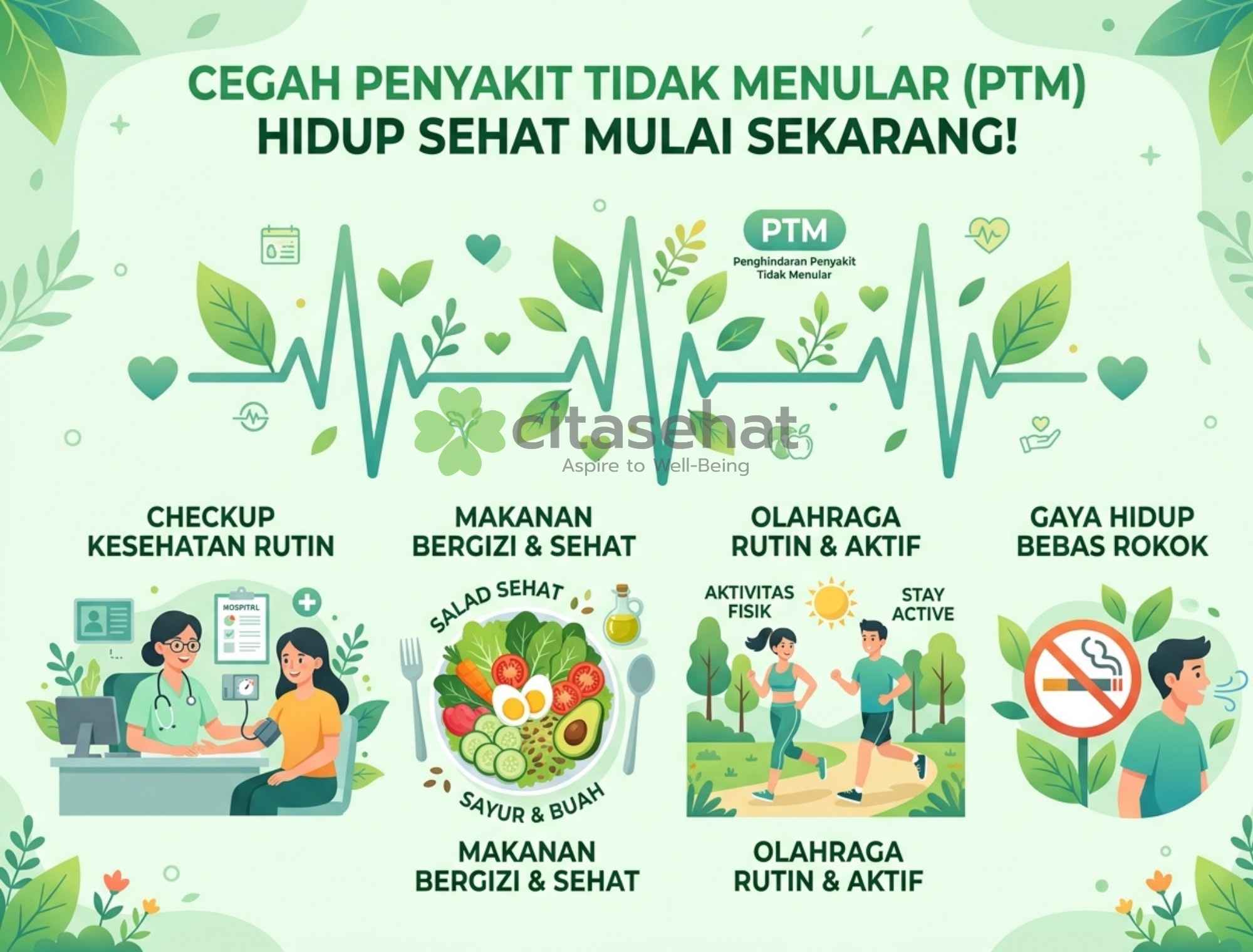 Ilustrasi - Artikel PTM+logo Cegah PTM_ Cita sehat